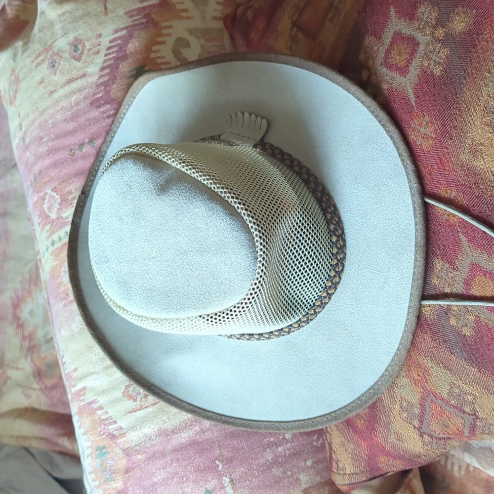 Leather suede cowgirl hat